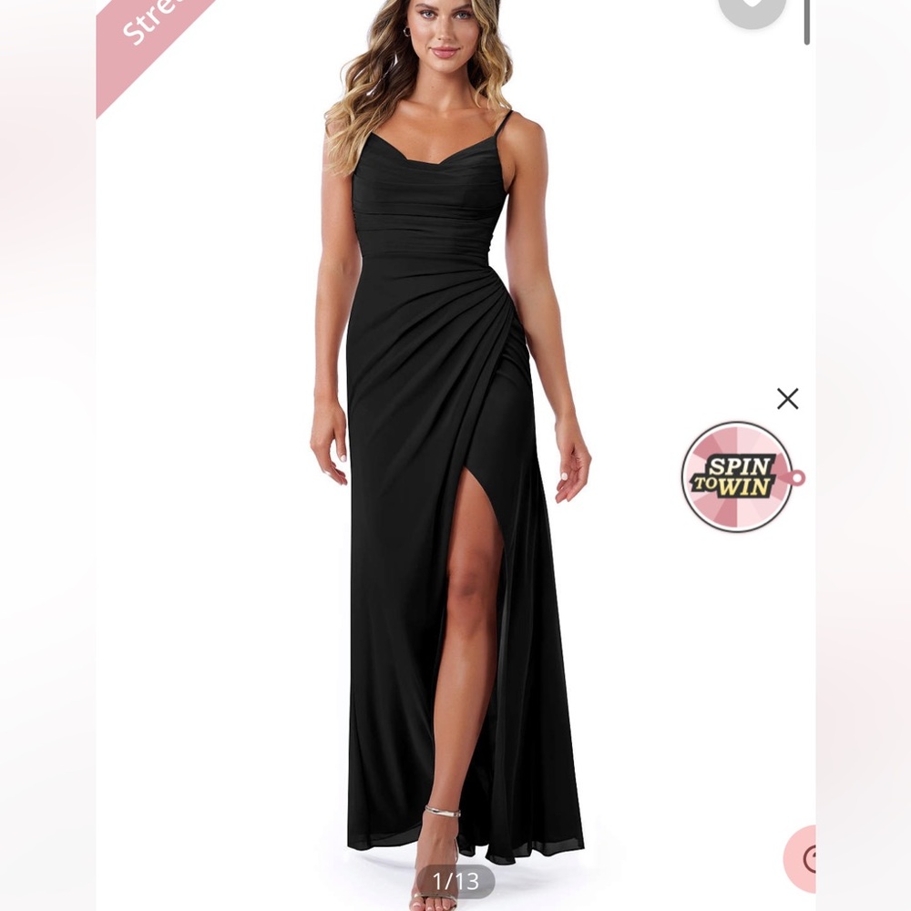 Black azazie bridesmaid dress